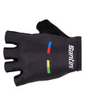 SANTINI Cycling fingerless gloves - UCI WORLD CHAMPION - black