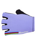 SANTINI Cycling fingerless gloves - UCI RAINBOW - purple