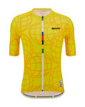 SANTINI Cycling short sleeve jersey - UCI GOODWOOD 1982 - yellow