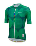 SANTINI Cycling short sleeve jersey - UCI COLORADO 1986 - green