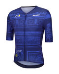 SANTINI Cycling short sleeve jersey - TDF ARRIVÉE ARC DE TRIOMPHE - blue