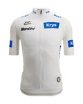 SANTINI Cycling short sleeve jersey - TOUR DE FRANCE - WHITE JERSEY - white