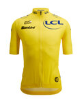 SANTINI Cycling short sleeve jersey - TOUR DE FRANCE - YELLOW JERSEY - yellow