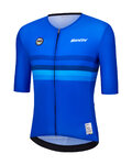 SANTINI Cycling short sleeve jersey - UCI WORLD CHAMPION ITALY - blue