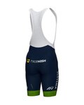 ALÉ Cycling bib shorts - SLOVENIAN FEDERATION PRIME 2024 - blue/green
