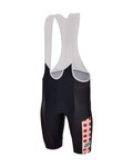 SANTINI Cycling bib shorts - TDF FAN BEST CLIMBER - black
