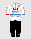 PISSEI Cycling skinsuit - UAE TEAM EMIRATES 2024 SLOVENIA CHAMPION - white/black