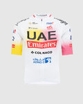 PISSEI Cycling short sleeve jersey - UAE TEAM EMIRATES REPLICA - GIRO + TOUR 24 - white/pink/yellow