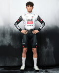 PISSEI Cycling winter long sleeve jersey - UAE TEAM EMIRATES - XRG 2025 REPLICA - white/black