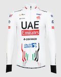 PISSEI Cycling winter long sleeve jersey - UAE TEAM EMIRATES 2024 - white