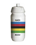 SANTINI Cycling water bottle - UCI - white/multicolour