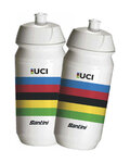 SANTINI Cycling water bottle - UCI - white/multicolour