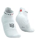 COMPRESSPORT Cycling ankle socks - PRO RACING SOCKS V4.0 RUN - white