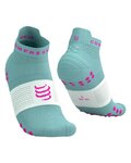 COMPRESSPORT Cycling ankle socks - PRO RACING SOCKS V4.0 RUN - turquoise