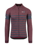 AGU Cycling winter long sleeve jersey - SIX6 MERINO WINTER - blue/bordeaux