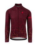 AGU Cycling thermal jacket - CAMO OUTLINE TREND - bordeaux