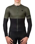 AGU Cycling winter long sleeve jersey - DUO WINTER - black/green