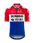 AGU Cycling short sleeve jersey - JUMBO-VISMA 2021 - blue/white/red