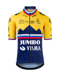 AGU Cycling short sleeve jersey - JUMBO-VISMA 2021 - blue/yellow