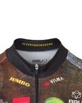 AGU Cycling short sleeve jersey - JUMBO-VISMA 2022 - brown/blue/yellow/black/red