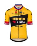 AGU Cycling short sleeve jersey - JUMBO-VISMA 2023 PRIMOZ ROGLIC - black/yellow