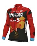 ALÉ Cycling winter long sleeve jersey - BAHRAIN VICTORIOUS 2023 WNT - red/blue/yellow/black