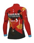 ALÉ Cycling winter long sleeve jersey - BAHRAIN VICTORIOUS 2023 WNT - red/blue/yellow/black