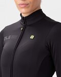 ALÉ Cycling winter long sleeve jersey - FONDO 2.0 SOLID - black