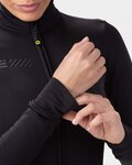 ALÉ Cycling winter long sleeve jersey - FONDO 2.0 SOLID - black
