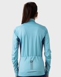 ALÉ Cycling winter long sleeve jersey - FONDO 2.0 SOLID - light blue