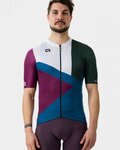 ALÉ Cycling short sleeve jersey - NEXT - green/bordeaux/white/blue