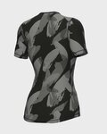 ALÉ Cycling short sleeve t-shirt - BRUSH INTIMO LADY - black/grey