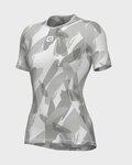 ALÉ Cycling short sleeve t-shirt - BRUSH INTIMO LADY - white/grey
