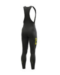ALÉ Cycling long bib trousers - WINTER - black/yellow