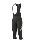 ALÉ Cycling 3/4 length bib shorts - WINTER - black/white