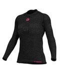 ALÉ Cycling long sleeve t-shirt - SEAMLESS WOOL LADY - grey