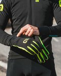 ALÉ Cycling long-finger gloves - WINTER - yellow/black