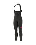 ALÉ Cycling long bib trousers - FUTURE LADY WINTER - pink/black