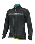 ALÉ Cycling thermal jacket - GREEN ROAD - white/black