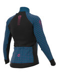 ALÉ Cycling winter long sleeve jersey - GREEN ROAD LADY WNT - blue/pink