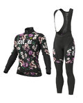 ALÉ Cycling winter set - FIORI LADY WINTER - black