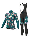 ALÉ Cycling winter set - FIORI LADY WINTER - black/green