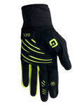 ALÉ Cycling long-finger gloves - WINDPROTECTION - black/yellow