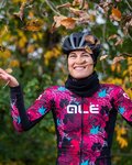 ALÉ Cycling winter long sleeve jersey - AMAZZONIA LADY WNT - black/pink