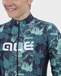 ALÉ Cycling winter long sleeve jersey - AMAZZONIA LADY WNT - black/green