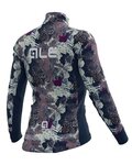 ALÉ Cycling winter long sleeve jersey - AMAZZONIA LADY WNT - blue/beige