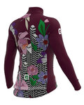 ALÉ Cycling winter long sleeve jersey - PR-R CITY LADY WNT - bordeaux