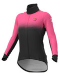 ALÉ Cycling thermal jacket - PR-S GRADIENT LADY - black/pink