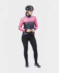 ALÉ Cycling thermal jacket - PR-S GRADIENT LADY - black/pink