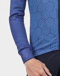 ALÉ Cycling thermal jacket - SOLID CROSS - blue